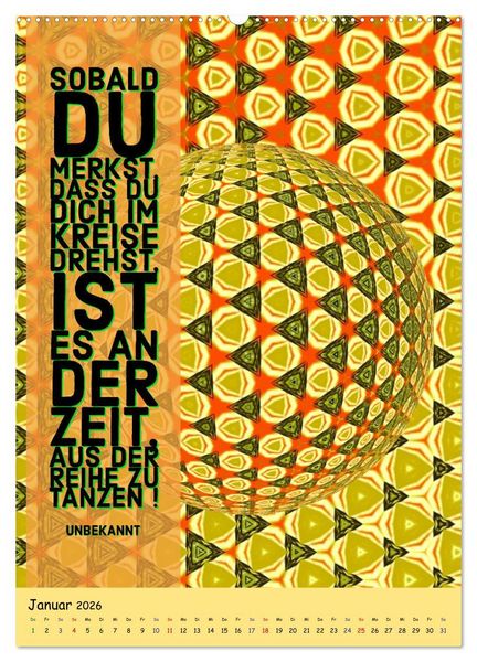 Produktbild: Zeit f&uuml;r...Ver&auml;nderungen mit Weisheiten und Zitaten (hochwertiger Premium Wandkalender 2026 DIN A2 hoch), Kunstdruck in Hochglanz