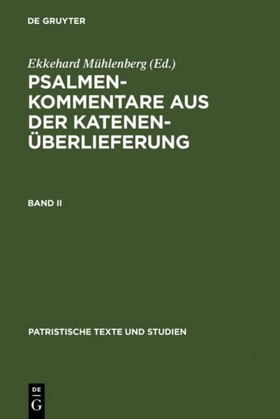 Produktbild: Psalmenkommentare aus der Katenen&uuml;berlieferung. Band II
