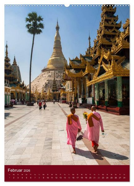 Produktbild: MYANMAR SPIRITUELL 2026 (Wandkalender 2026 DIN A2 hoch), CALVENDO Monatskalender