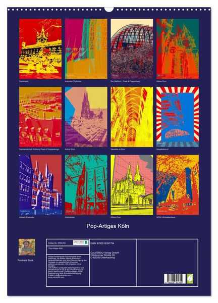 Produktbild: Pop-Artiges K&ouml;ln (Wandkalender 2026 DIN A2 hoch), CALVENDO Monatskalender