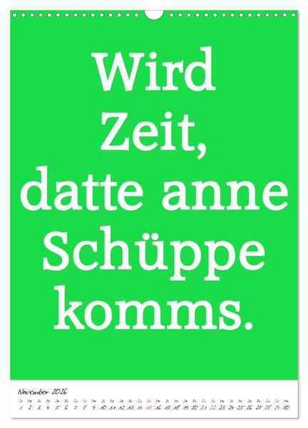 Produktbild: Spr&uuml;che aus&acute;m Pott (Wandkalender 2026 DIN A3 hoch), CALVENDO Monatskalender