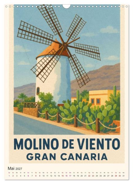 Produktbild: City Poster Gran Canaria (Wandkalender 2027 DIN A3 hoch), CALVENDO Monatskalender