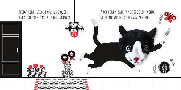 Produktbild: Kontrastbuch f&uuml;r Babys mit Fingerpuppe: Guck mal, kleine Katze