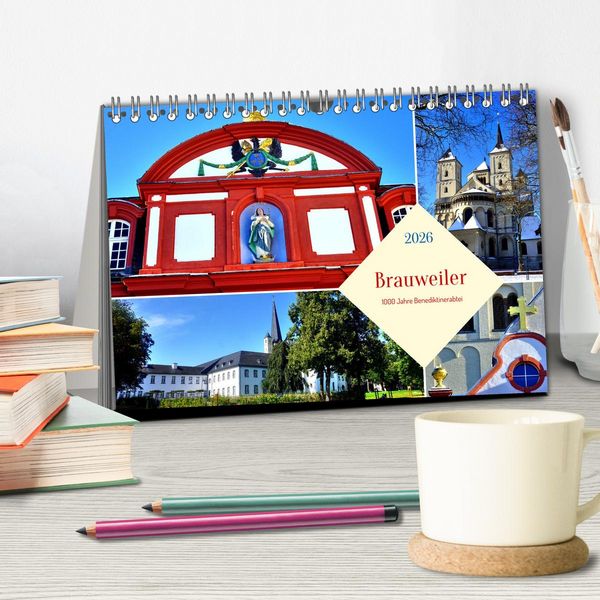 Produktbild: Brauweiler - 1000 Jahre Benediktinerabtei (Tischkalender 2026 DIN A5 quer), CALVENDO Monatskalender