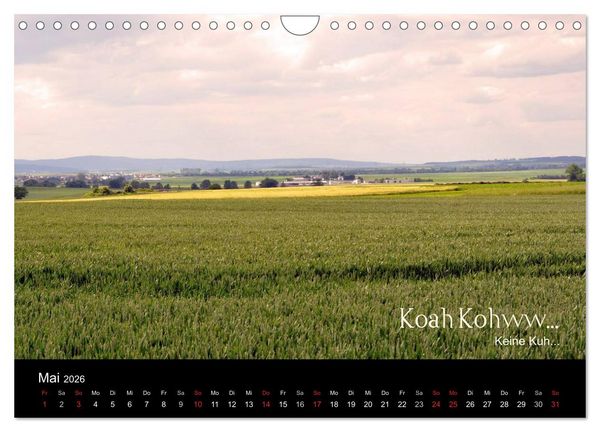 Produktbild: Die Wetterau mit Mundart-Statements (Wandkalender 2026 DIN A4 quer), CALVENDO Monatskalender