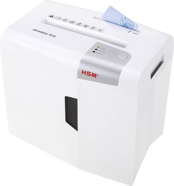 Produktbild: HSM shredstar S10 Aktenvernichter 10 Blatt Streifenschnitt 6 mm P-2 18 l Vernichtet auch B&uuml;roklammern, CDs, DVDs, Heftklammern, Kreditkarte