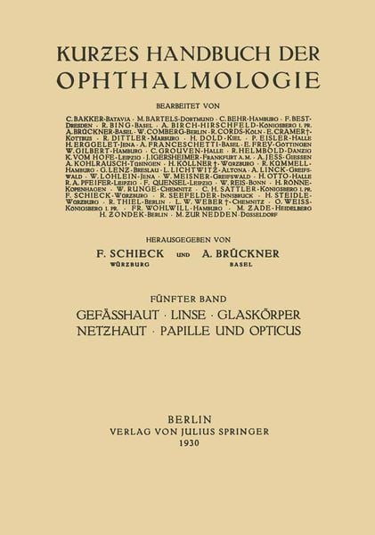 Produktbild: Gef&auml;sshaut &middot; Linse Glask&ouml;rper &middot; Netƶhaut Papille und Opticus