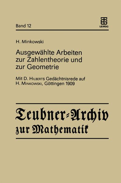 Produktbild: Ausgew&auml;hlte Arbeiten zur Zahlentheorie und zur Geometrie
