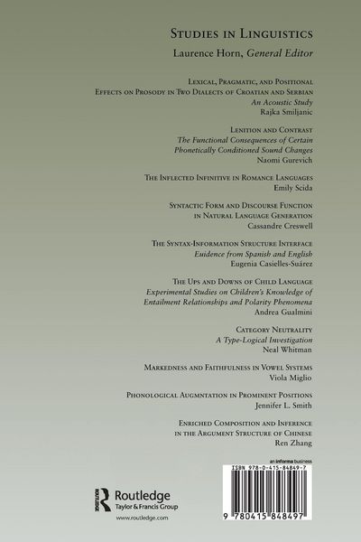 Produktbild: Enriched Composition and Inference in the Argument Structure of Chinese
