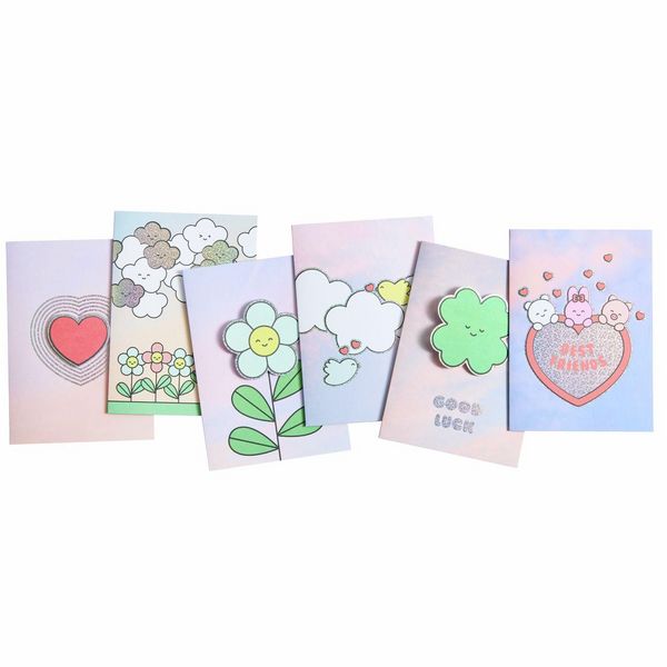 Produktbild: 3D-Kartenset Chingu , B6, 6 Karten, 6 Umschl&auml;ge