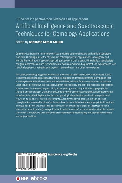 Produktbild: Artificial Intelligence and Spectroscopic Techniques for Gemology Applications
