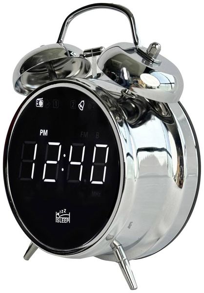 Produktbild: Silva Schneider URW 240 Radiowecker UKW, USB Weckfunktion Chrom-Schwarz