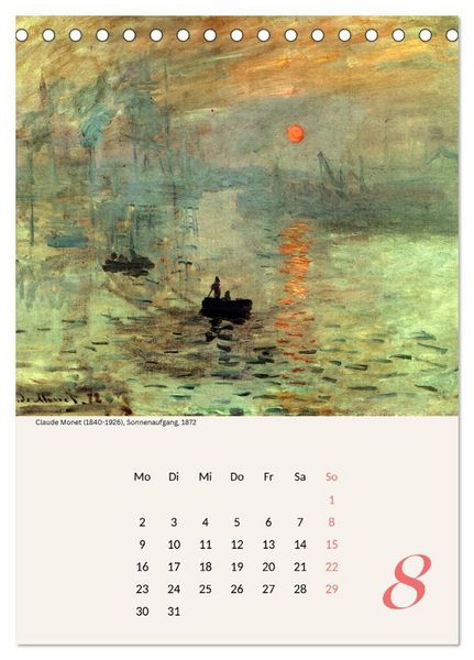 Produktbild: Claude Monet Impressionen 2027 (Tischkalender 2027 DIN A5 hoch), CALVENDO Monatskalender