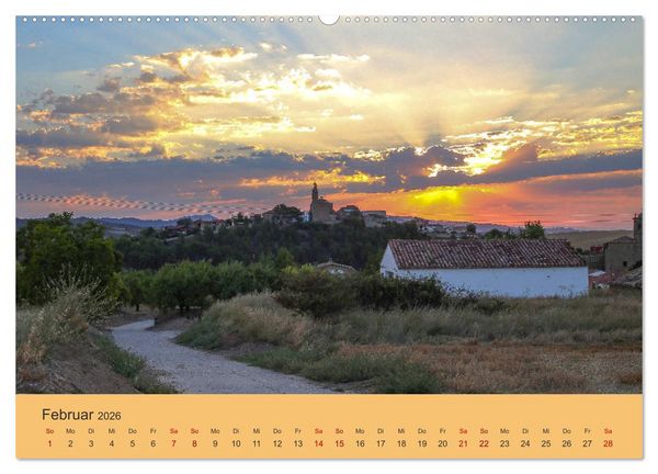 Produktbild: Auf den Spuren von Santiago - Wandern, Staunen, Seele baumeln lassen. (hochwertiger Premium Wandkalender 2026 DIN A2 quer), Kunstdruck in Hochglanz