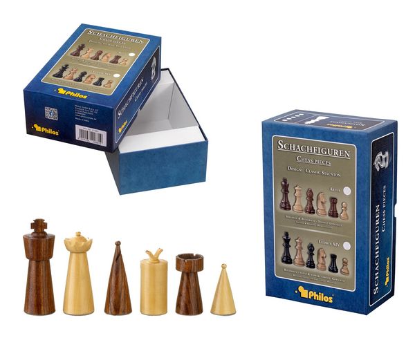Produktbild: Philos 22301 - Schachfiguren Galba, K&ouml;nigsh&ouml;he 90 mm, in Setup Box