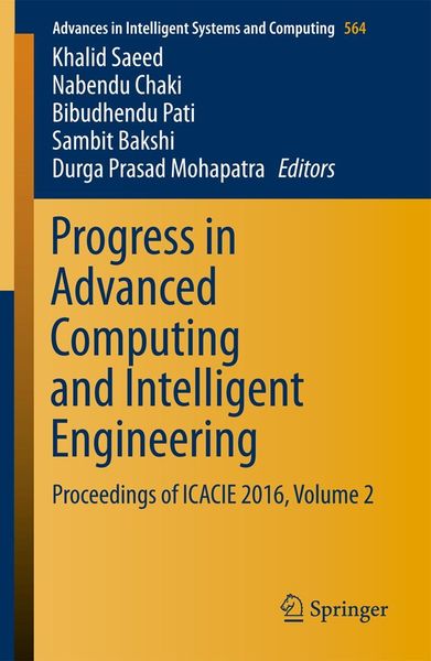 Produktbild: Progress in Advanced Computing and Intelligent Engineering