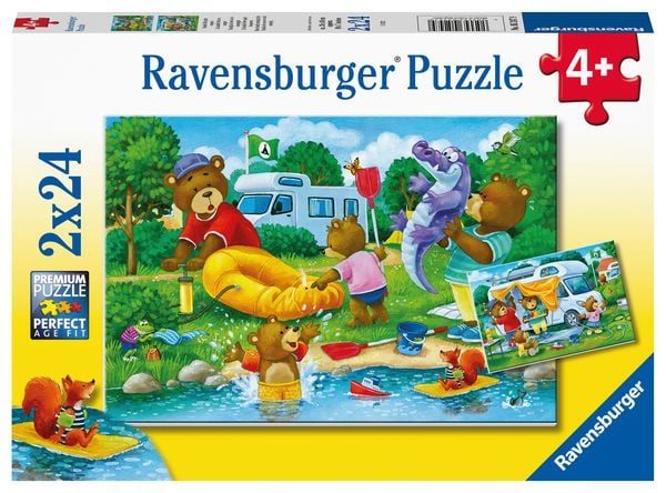 Puzzle Ravensburger Familie Bär geht campen 2 X 24 Teile