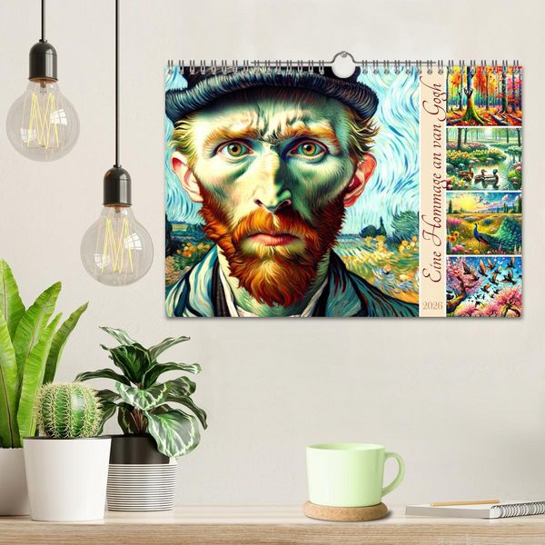 Produktbild: Eine Hommage an van Gogh (Wandkalender 2026 DIN A4 quer), CALVENDO Monatskalender