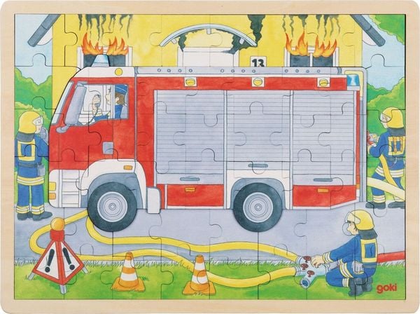 Produktbild: Schichtenpuzzle Feuerwehreinsatz