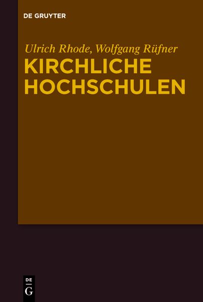 Produktbild: Kirchliche Hochschulen
