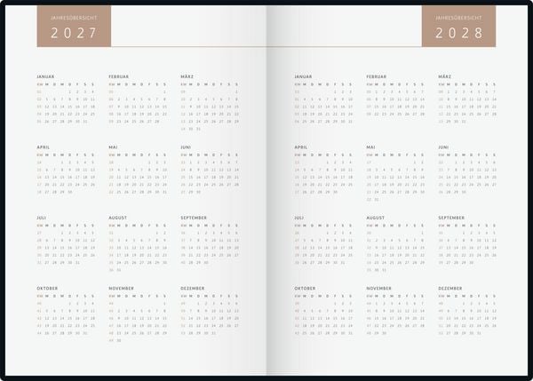 Produktbild: rido/id&eacute; 7028507027 Buchkalender Premium Young Line 2027 "Watercolor" A5, Papier