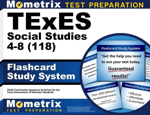 Produktbild: TExES Social Studies 4-8 (118) Flashcard Study System