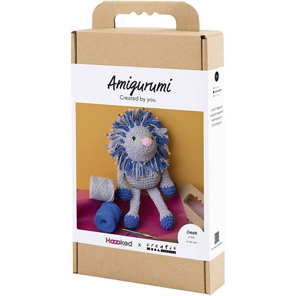 Produktbild: Creativ Company Kreativ Set Amigurumi, L&ouml;we, Marineblau, Hellgrau