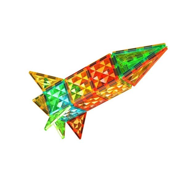 Produktbild: Geomag 507101 - Geomag Magnetic Tiles Gems 32, 2D/3D Konstruktion, Lernspielzeug