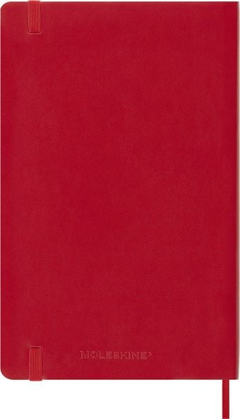 Produktbild: Moleskine 18 Monate Wochen Notizkalender 2026/2027, Large/A5, 1 Wo = 1 Seite, rechts linierte Seite, Weicher Einband, Scharlachrot