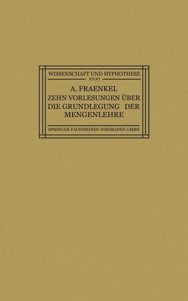 Produktbild: Zehn Vorlesungen &Uuml;ber die Grundlegung der Mengenlehre