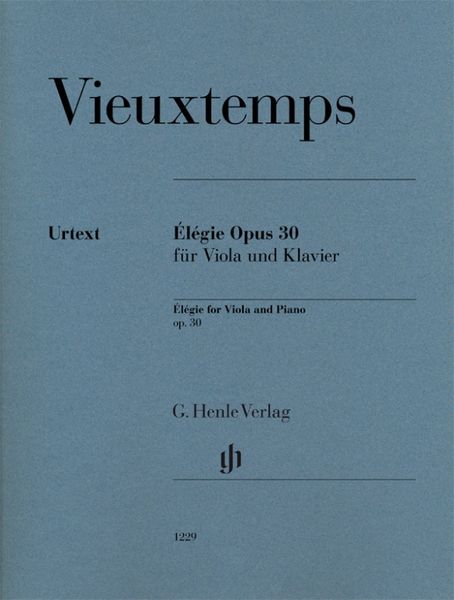 Henry Vieuxtemps - Élégie op. 30 für Viola und Klavier