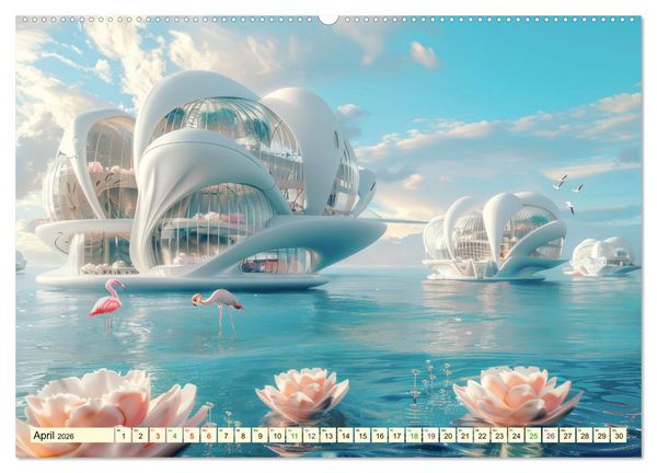 Produktbild: Science-Fiction Wasserwelten (hochwertiger Premium Wandkalender 2026 DIN A2 quer), Kunstdruck in Hochglanz