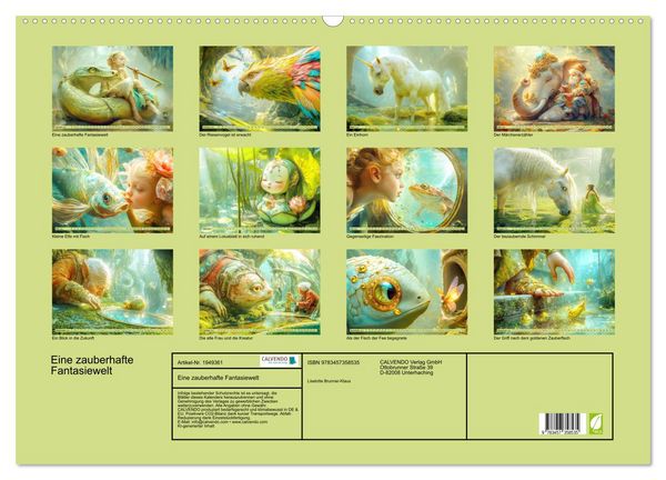 Produktbild: Eine zauberhafte Fantasiewelt (Wandkalender 2026 DIN A2 quer), CALVENDO Monatskalender