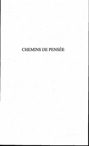Produktbild: Chemins de pensee