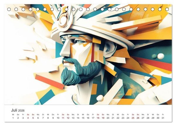 Produktbild: Die Farben des Origami (Tischkalender 2026 DIN A5 quer), CALVENDO Monatskalender