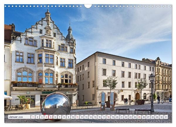 Produktbild: Lutherstadt Wittenberg - Die Wirkst&auml;tte des rebellischen Martin Luther (Wandkalender 2026 DIN A3 quer), CALVENDO Monatskalender
