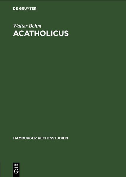 Produktbild: Acatholicus