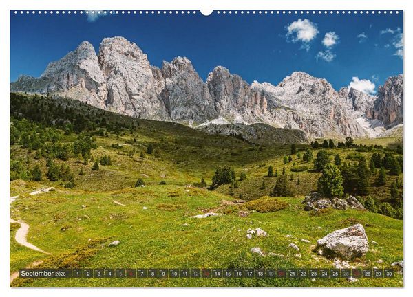 Produktbild: Dolomiten - Traumhafte Berglandschaften (hochwertiger Premium Wandkalender 2026 DIN A2 quer), Kunstdruck in Hochglanz