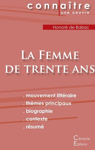 Produktbild: Fiche de lecture La Femme de trente ans de Balzac (Analyse litt&eacute;raire de r&eacute;f&eacute;rence et r&eacute;sum&eacute; complet)