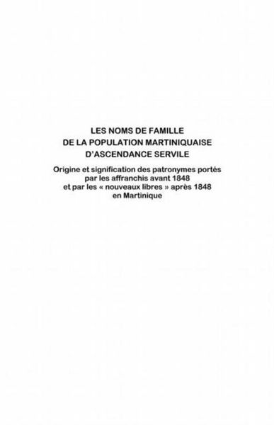 Produktbild: Les noms de famille de la population mar
