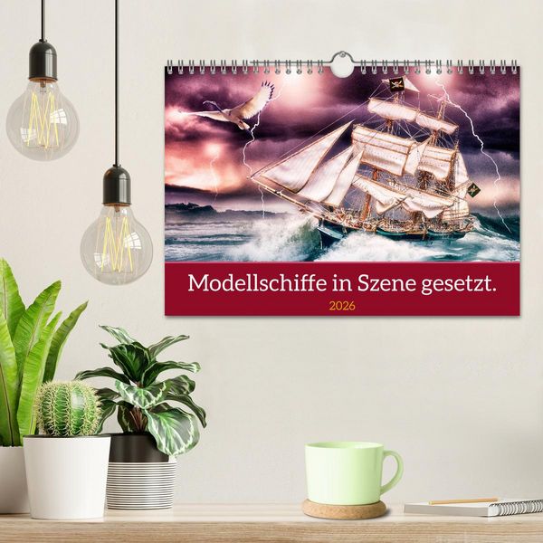 Produktbild: Modellschiffe in Szene gesetzt. (Wandkalender 2026 DIN A4 quer), CALVENDO Monatskalender