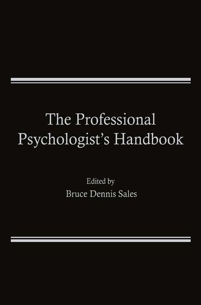 Produktbild: The Professional Psychologist&rsquo;s Handbook