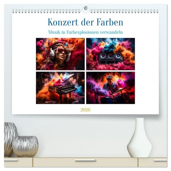 Produktbild: Konzert der Farben (hochwertiger Premium Wandkalender 2026 DIN A2 quer), Kunstdruck in Hochglanz