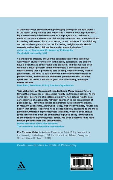 Produktbild: Morality, Leadership, and Public Policy