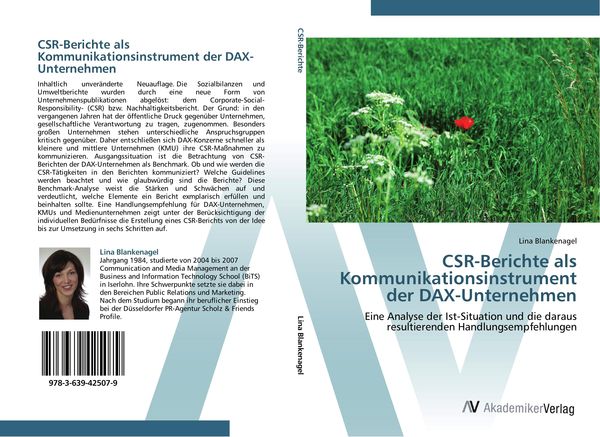 Produktbild: CSR-Berichte als Kommunikationsinstrument der DAX-Unternehmen