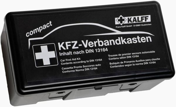 Kalff 23503 Verbandkasten Lkw, Motorrad, Pkw, Quad, SUV, Wohnmobile (L x B x H) 90 x 218 x 110 mm DIN 13164 02-2022 1 St