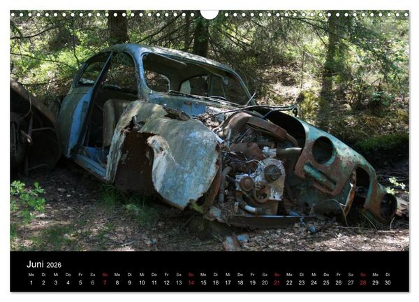 Produktbild: Schrottautos im Kyrk&ouml; Mosse (Wandkalender 2026 DIN A3 quer), CALVENDO Monatskalender