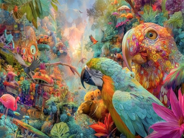 Produktbild: CALVENDO Puzzle Tierische Kreaturen des Dschungels | 1000 Teile Lege-Gr&ouml;&szlig;e 64x48cm Foto-Puzzle f&uuml;r gl&uuml;ckliche Stunden