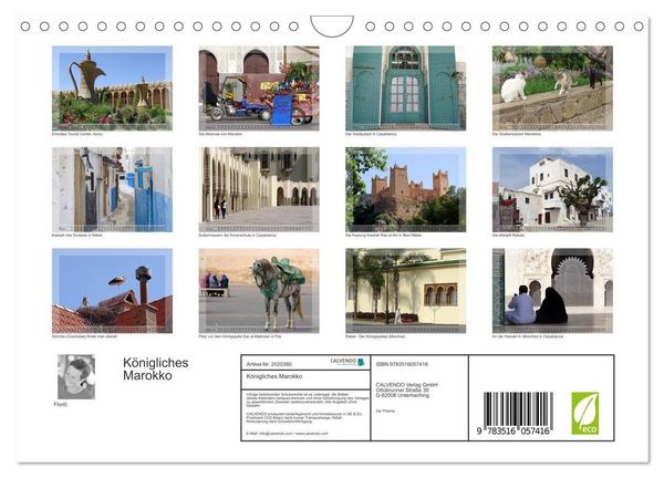 Produktbild: K&ouml;nigliches Marokko (Wandkalender 2026 DIN A4 quer), CALVENDO Monatskalender