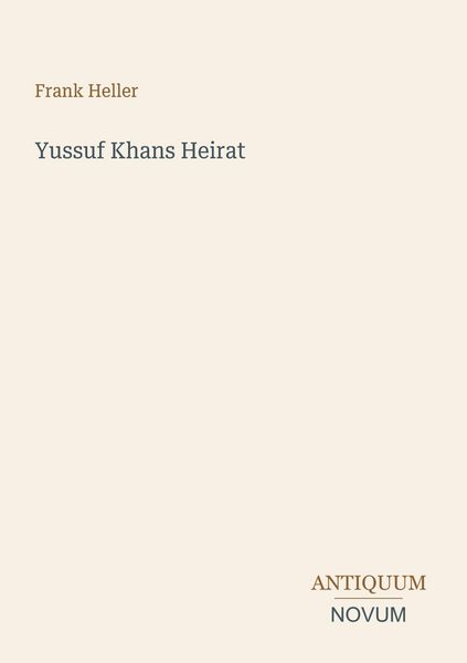 Produktbild: Yussuf Khans Heirat